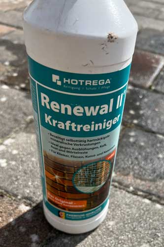 Foto des verwendeten Kraftreiniger Renewall II für Stein und Beton