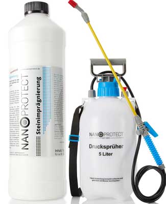 Produktbilder eines Imprägniermittels ink. Druckspüher